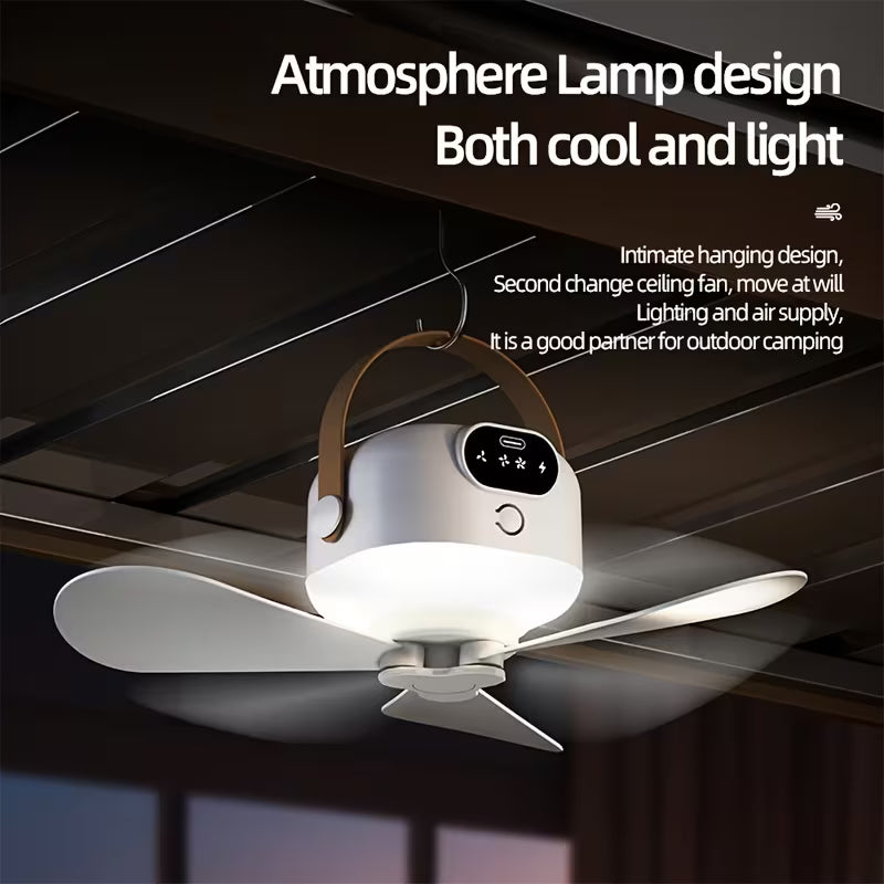Rechargeable Tent Fan Light