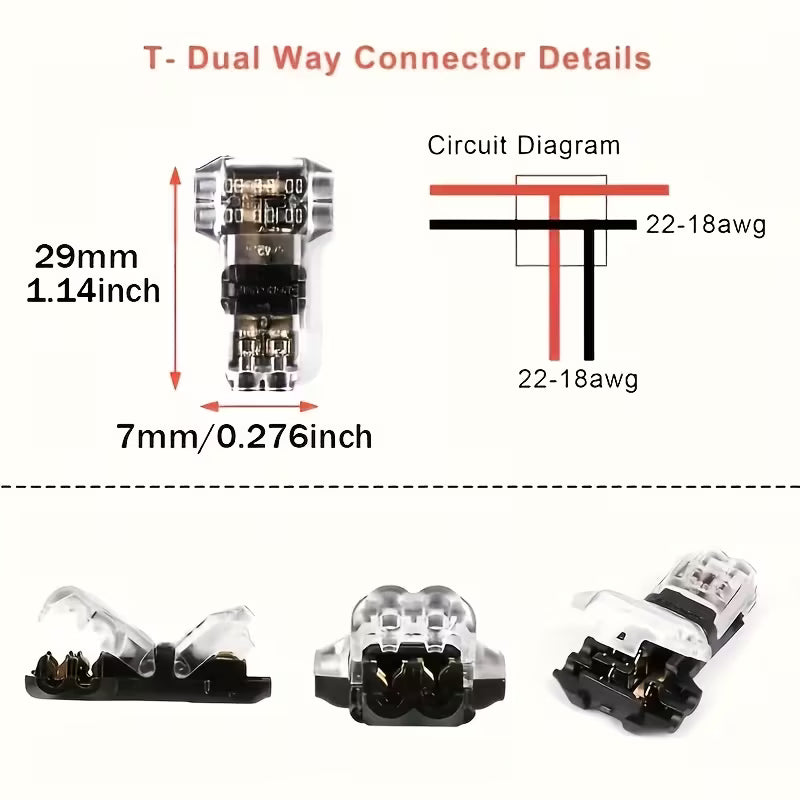 10pcs T2 Connectors