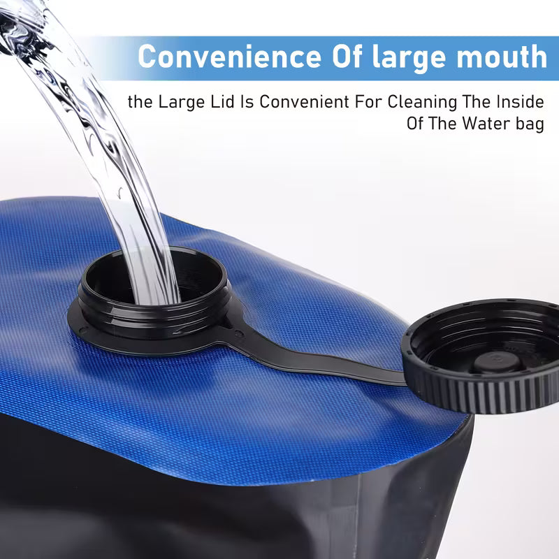 TPU Portable Shower Bag, 20L Camping Shower Bag with Foot Pump and Pressurized Shower Head