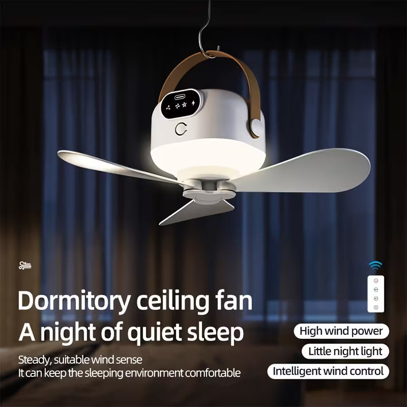 Rechargeable Tent Fan Light