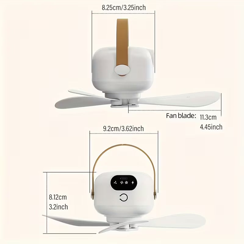Rechargeable Tent Fan Light